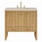 James Martin Vanities Hudson 36" Single Vanity, Light Natural Oak, w/ 3 CM Siberian Silestone Top 435-V36-LNO-3SFR - alternate 1