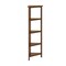 Homeroots 60" Walnut Solid Wood Four Tier Corner Bookcase 379945 - alternate 5