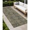 Homeroots 8' Runner Dark Moss Green and Gray Oriental Washable Non Skid Indoor Outdoor Runner Rug 563800 - alternate 1