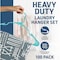 Lifemaster Heavy-Duty Plastic Hangers, Non-Slip, Space-Saving, Holds 5 lbs, Aqua, 100PK LMPLCAQA100 - alternate 4