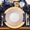 Smarty Had A Party 7.5" White w/Silver and Rose Gold Mosaic Rim Round Plastic Appetizer/Salad Plates (120 Plates), 120PK 897SRG-CASE - alternate 6