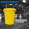 Magnum Tool Yellow 44 Gallon Trash Can Set, Trash Can, Quiet Dolly, and Reinforced Lid, 3 Set CMTC-CLD0-44Y03 - alternate 2