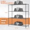 Factory 2U Wire Shelving Unit, 18inD x 41inW x 72inH, 4 Shelves, Commercial Duty, 800 lbs Per Shelf, Black 803977 - alternate 3