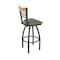 Holland Bar Stool Co Eleanor 25in Swivel Counter Stool with Pewter Finish, Medium Back and Graph Cork Seat 880 - alternate 1