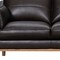 Homeroots 87" Dark Brown Leather Sofa And Toss Pillows With Brown Legs 546409 - alternate 3