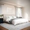 Martha Stewart Britta King Upholstered Platform Bed w/Rounded Headboard, Piped Detailing/Cushioned Sderails, Beige TW-3WDB01-K-BG-MS - alternate 5