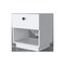 Homeroots 20" White Wood One Drawer Nightstand with Integrated Tech 518173 - alternate 1