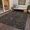 Homeroots 10' X 14' Navy Blue Brown And Red Floral Washable Indoor Outdoor Area Rug 604606 - alternate 5
