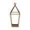 Homeroots 24" Gold Geometric Metal Tabletop Lantern Candle Holder 634819 - alternate 1