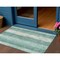 Homeroots 3' X 5' Pale Aqua And Teal Blue Striped Washable Indoor Outdoor Area Rug 617848 - alternate 1