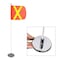 Safetywhips Warning Whip Light Duty Whip with Flag, White Whip, Orange Flag, Yellow Reflective X, 36 Length LWM03-SXY - alternate 1