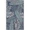 Homeroots 2' X 3' Navy Blue Sky Blue And Ivory Palm Leaf Indoor Outdoor Area Rug 573874 - alternate 4