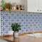 Homeroots 12" X 12" Wedgwood Blue and White Peel and Stick Removable Tiles 556411 - alternate 5