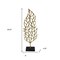 Homeroots 26" Gold And Black Aluminum And Marble Leaf Tabletop Sculpture 628150 - alternate 2