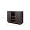 Homeroots Espresso Wood Finish Wine And Stemware Cabinet 376947 - alternate 3