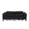 Homeroots 77in Black Italian Leather Power Reclining Loveseat 720497 - alternate 4