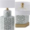 Jonathan Y Diana 23.5 in. Traditional Classic Ceramic and Metal Ginger Jar LED Table Lamp, Green/White/Brass Gol JYL3050D - alternate 5
