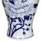 Homeroots 13" Blue And White Floral Chinoiserie Round Porcelain Table Vase 565441 - alternate 4