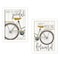 Homeroots Set Of Two Pedal it Out 3 White Framed Print Wall Art, 2PK 405901 - alternate 1