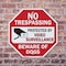 Signmission No Trespassing Protected by Video S, 6 Inch X 6 Inch, Plastic Sign OC-P-6-100 - alternate 5