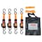 Mytee Products 1inx12ft Retractable Ratchet Straps Kit w/ Safety S-Hook & Loop Handlebar Strap, Orange RS112R-KIT-OR - alternate 1
