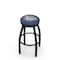 Holland Bar Stool Co 25" Blk Wrinkle Gonzaga Swivel Bar Stool, Accent Ring L8B2B25Gonzga - alternate 1