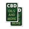 Signmission CDB Oils and More, Vinyl Decals Only 24 Inch x 36 Inch, Vinyl Decal, 2PK DSB-2436-2PACK-30358 - alternate 1