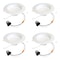 Bulbrite 6 in. 4000K Integrated LED Recessed Retrofit Light Kit for 75-Watt Equivalent, 4PK 861492 - alternate 1