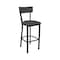 Bfm Seating Bristol Barstool - Grade 4 Upholstered Seat & Back - Steel Frame - Sand Black Finish 4301BSTT006-SB - alternate 1