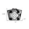 Homeroots 12" X 12" Black White and Gray Mosaic Peel and Stick Removable Tiles 556401 - alternate 2