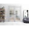 Sartodoors Solid French Double Doors Frosted Glass Grey 36x96 (2* 18x96) Solid Core Modern Interior QUADRO4002DD-OAK-3696 - alternate 1