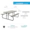 Lifetime 60110 Picnic Table, 30 in W, 72 in D, 29 in H, HDPE Table, Foldable 2119 - alternate 3