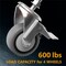 Powertec 3'' Threaded Stem Swivel Caster Wheels w/600 lbs Loads, Dual Locking Industrial Castor Wheels, 16PK 17201-Case4N - alternate 3