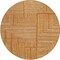 Homeroots 8' Copper And Ivory Round Geometric Washable Indoor Outdoor Area Rug 600854 - alternate 5