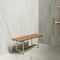 Homeroots 18" X 34" Brown Teak Rectangular Shower Bench 549355 - alternate 3