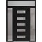 Vdomdoors Aluminum Door Iron 0255 Black Entry Steel Metal Classic Painted 64 x 94 (16+36+16 x 80+14)-Left Ins IRON0255EXD-BLK-W16+36+16xH80+14-LH-I - alternate 2