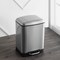 Happimess Ashley Rectangular 8-Gallon Trash Can with Soft-Close Lid with FREE Mini Trash Can, Platinum SIlver HPM1008A - alternate 4