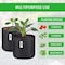 Ipower 3-Gallon Grow Bags Fabric Pots Non-Woven Plant Container, 3 Gallon, in Nursery Garden, 5PK GLGROWBAGSIDE3X5 - alternate 3