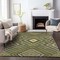 Homeroots 8' X 10' Olive Green Gray And Ivory Tribal Washable Indoor Outdoor Area Rug 598145 - alternate 3