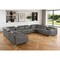 Homeroots Dark Gray Italian Leather Power Reclining U Shaped Twelve Piece Corner Sectional With Console 632556 - alternate 7