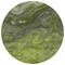 Homeroots 8' Olive Green And Lime Green Round Abstract Washable Indoor Outdoor Area Rug 577831 - alternate 3