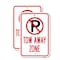 Signmission Tow Away Zone With '''P'' Symbol, 18'' X 24'' 2 Signs, Heavy Gauge Aluminum, 2PK A-1824-2PACK-24706 - alternate 1