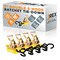 Jrex Safety 4PK HD Ratchet Straps with Double S Hooks, Yellow 1 in x 15 ft Tie Downs RTD115-JR-DSH-4PK - alternate 1