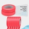 Enday Masking Tape, 1" x 60 Yards, Red, 6PK 8141-6 - alternate 3