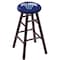 Holland Bar Stool Co Oak Counter Stool, Dark Cherry Finish, Villanova Seat RC24OSDC - alternate 1