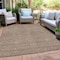 Homeroots 3' X 5' Brown And Beige Geometric Washable Indoor Outdoor Area Rug 595631 - alternate 3