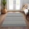 Homeroots 9' X 12' White And Black Chevron Washable Indoor Outdoor Area Rug 612302 - alternate 3