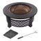 Pure Garden 32-Inch Outdoor Round Metal Wood Burning Firepit/Fireplace, Bronze 50-FP188 - alternate 3