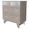 Homeroots 32" Light Grey Manufactured Wood Two Drawer Dresser 478407 - alternate 2