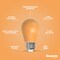Bulbrite 25W Equivalent Ceramic Amber Color S14 Weatherproof Outdoor E26 Medium Base LED Light Bulb, 10PK 862319 - alternate 3